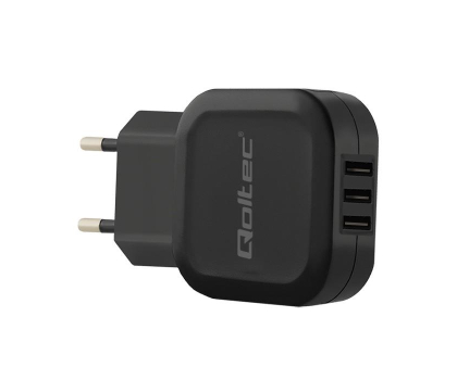 Ładowarka i akumulator QOLTEC 17W | 5V | 3.4A | 3xUSB 50191